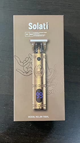 Hair Clippers for Men, Professional Electric Haircut Kit, Zero Gapped Clippers, Beard Trimmer Cordless Rechargeable T-Blade Hair clipper (Gold)
