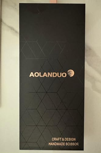 AOLANDUO Hair Cutting Scissor-Extremely Sharp-Offset Design Using Japanese JP440C Stainless Steel Hair Scissor for Barbers & Salon Stylists- Smooth Motion Fine Craftsmanship Barber Scissor (Classic)