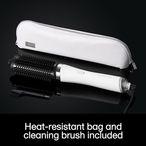 ghd Duet Blowdry-Hair Dryer Brush-Wet to Blow Dried with No Heat Damaage, 3X more Volume, 24hr Long Lasting Results, Blow Dry with No Fizz, 50% More Shine, Black/White