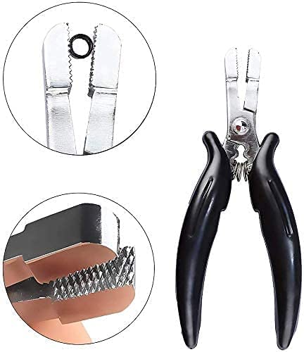 Keratin Glue Fusion Pre-Bonded Remover Super Act and I Tip Pliers for Keratin Hair Extensions Bonds Breaker Micro Ring Beads Remove Plier with Comb Set