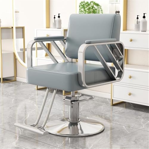 Height Adjustable Hairdressing Chair, Swivel Salon Chair, Simple Shampooing Chair, Suitable for Beauty Shop, Barber Shop, Tattoo Shop(Black,Gold Base)