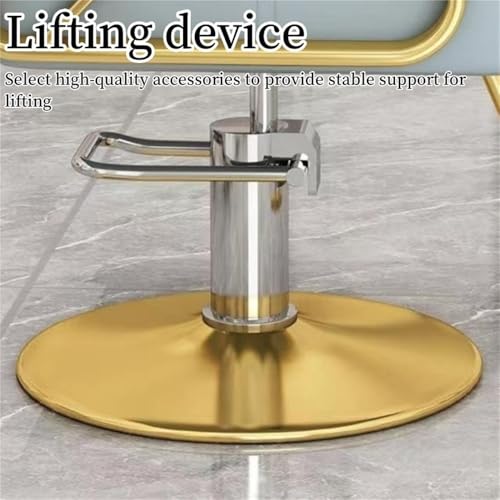Height Adjustable Hairdressing Chair, Swivel Salon Chair, Simple Shampooing Chair, Suitable for Beauty Shop, Barber Shop, Tattoo Shop(Black,Gold Base)