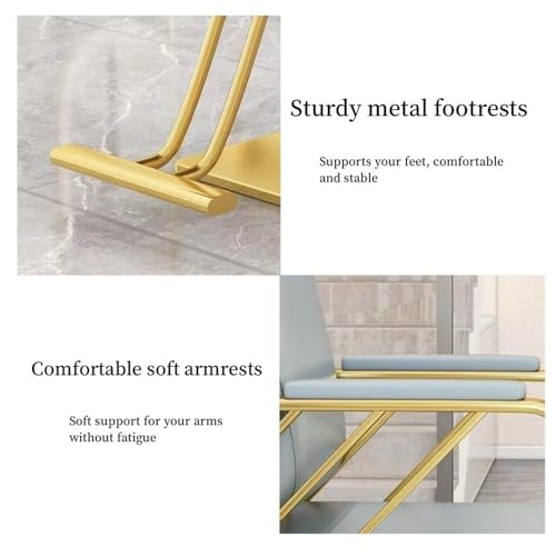 Height Adjustable Hairdressing Chair, Swivel Salon Chair, Simple Shampooing Chair, Suitable for Beauty Shop, Barber Shop, Tattoo Shop(Black,Gold Base)
