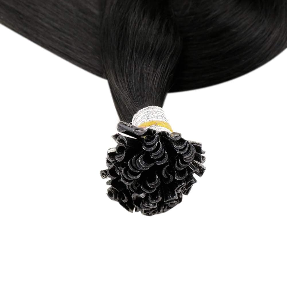 Full Shine Cold Fusion Prebonded Human Hair Extensions with Microbeads Color 18 Ash Blonde Highlighted 613 Blonde Micro Link Straight Hair 22 Inch Natural Hair Extensions for Women 50 Strands