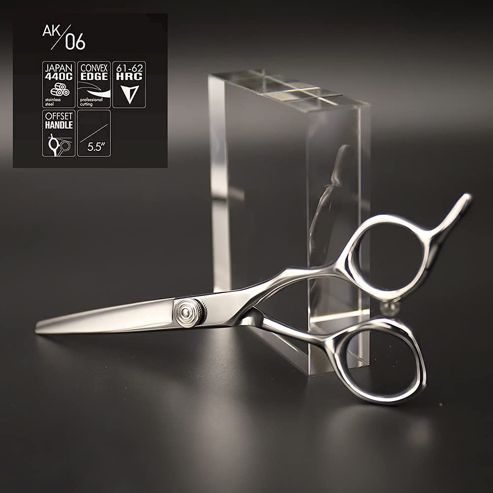AOLANDUO Hair Cutting Scissor-Extremely Sharp-Offset Design Using Japanese JP440C Stainless Steel Hair Scissor for Barbers & Salon Stylists- Smooth Motion Fine Craftsmanship Barber Scissor (Classic)