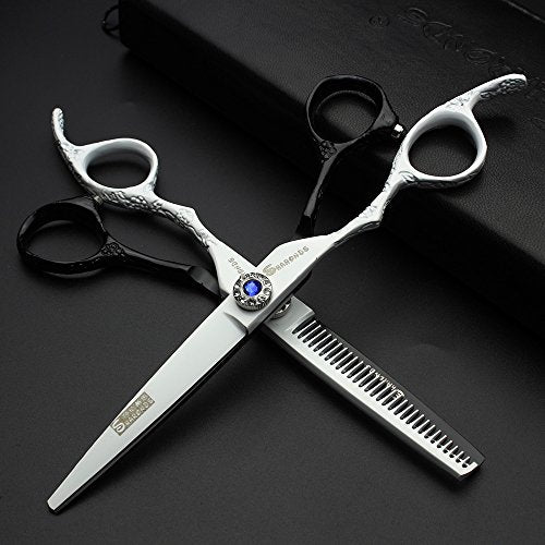 6 Inch Professional Left Handed Hairdressing Scissors Set 440C Hairdressing Scissors (3PCS-B)