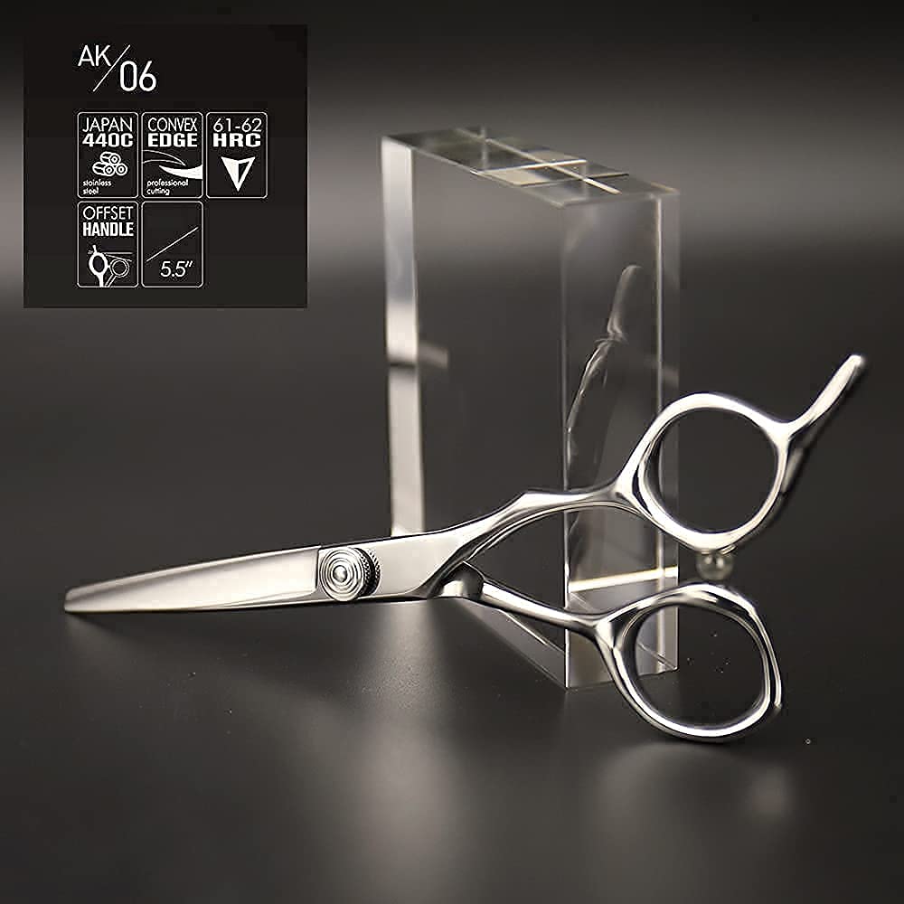AOLANDUO Hair Cutting Scissor-Extremely Sharp-Offset Design Using Japanese JP440C Stainless Steel Hair Scissor for Barbers & Salon Stylists- Smooth Motion Fine Craftsmanship Barber Scissor (Classic)