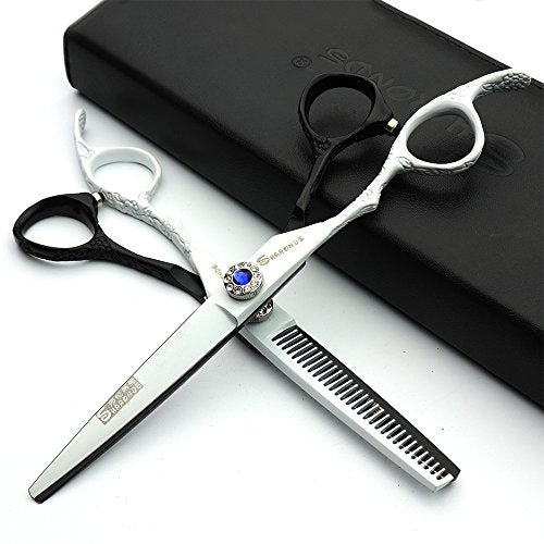 6 Inch Professional Left Handed Hairdressing Scissors Set 440C Hairdressing Scissors (3PCS-B)
