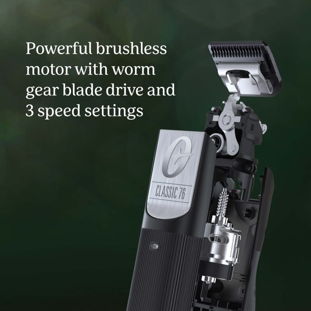 Oster Professional Cordless Hair Clippers, Classic 76 for Barbers and Hair Cutting with Detachable Blade, Burgundy