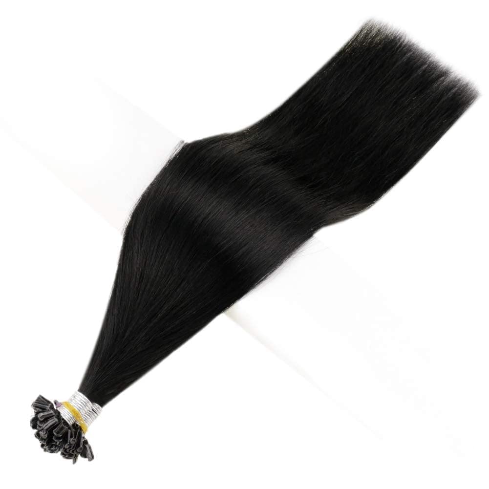 Full Shine Cold Fusion Prebonded Human Hair Extensions with Microbeads Color 18 Ash Blonde Highlighted 613 Blonde Micro Link Straight Hair 22 Inch Natural Hair Extensions for Women 50 Strands