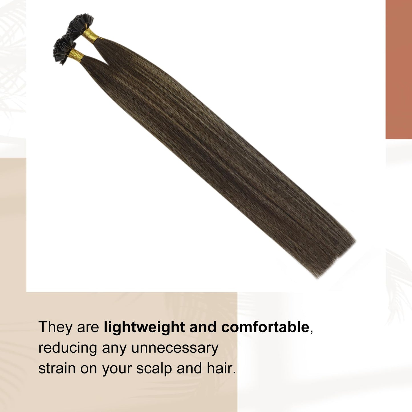 Full Shine Cold Fusion Prebonded Human Hair Extensions with Microbeads Color 18 Ash Blonde Highlighted 613 Blonde Micro Link Straight Hair 22 Inch Natural Hair Extensions for Women 50 Strands