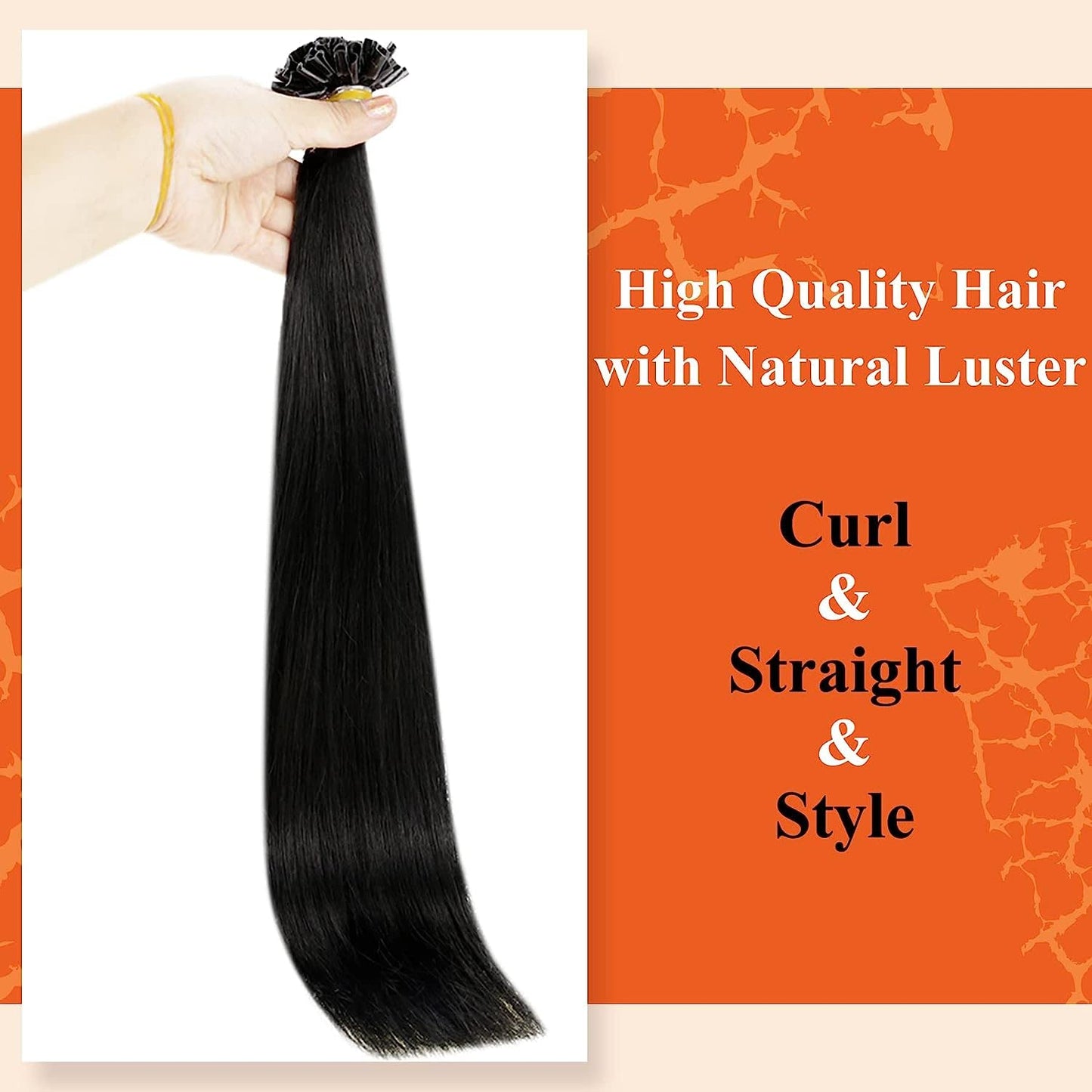 Full Shine Cold Fusion Prebonded Human Hair Extensions with Microbeads Color 18 Ash Blonde Highlighted 613 Blonde Micro Link Straight Hair 22 Inch Natural Hair Extensions for Women 50 Strands