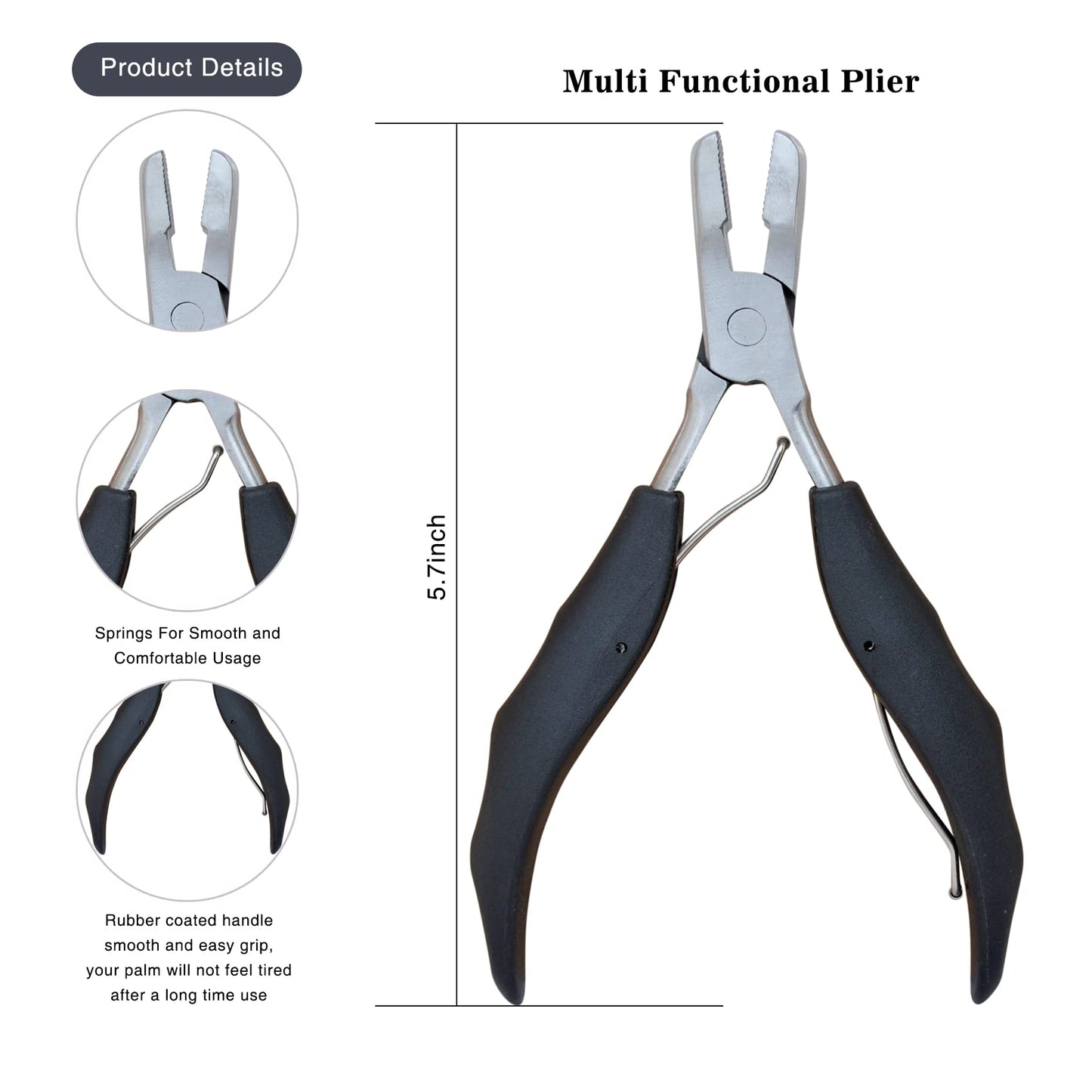 Fusion Hair Extension Crusher Hair Extension Remove Tool for Keratin Hair Extensions Microlink Beads Tool