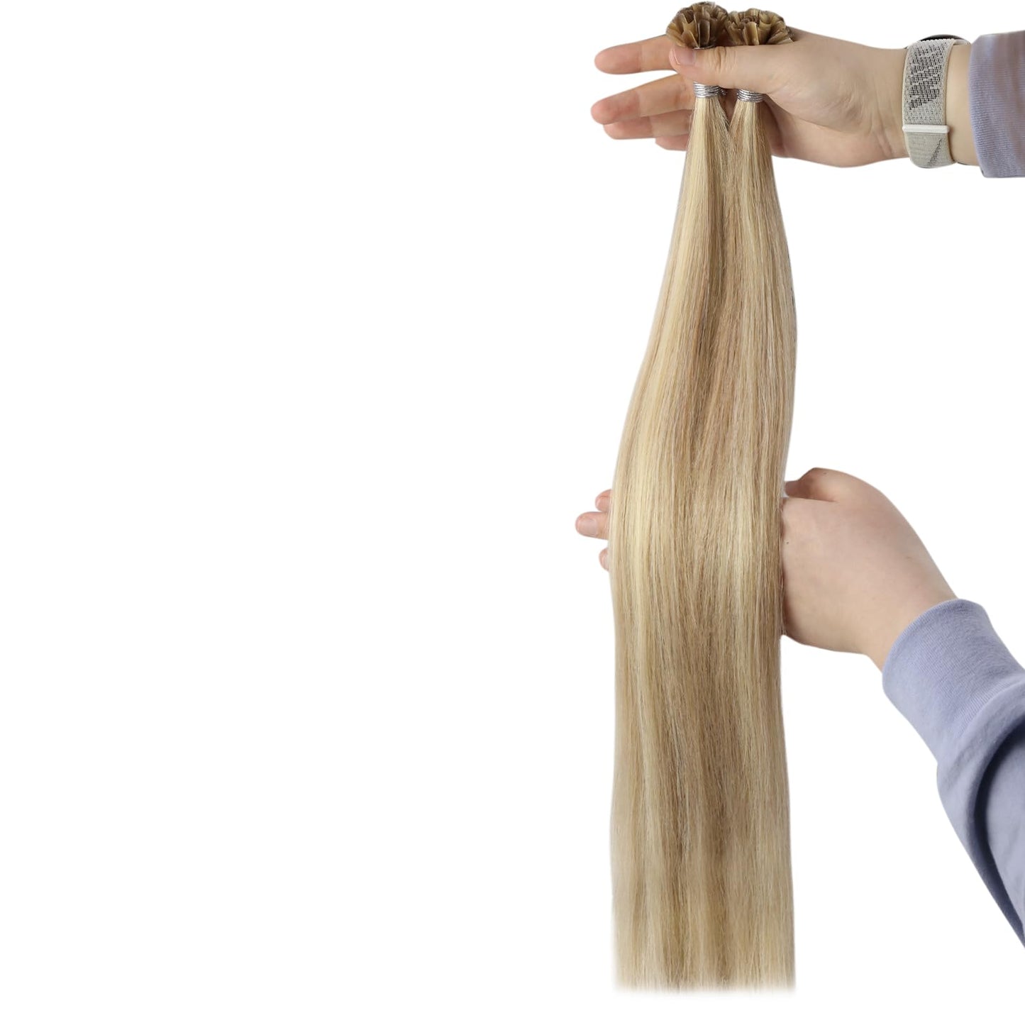 REMY premium Micro Link Hair Extensions Highlight Micro Loop Hair Extensions Real Human Hair Light Brown Highlights Blonde Micro Extensions Real Human Hair Add Hair Volume 18 Inch 50s/50g