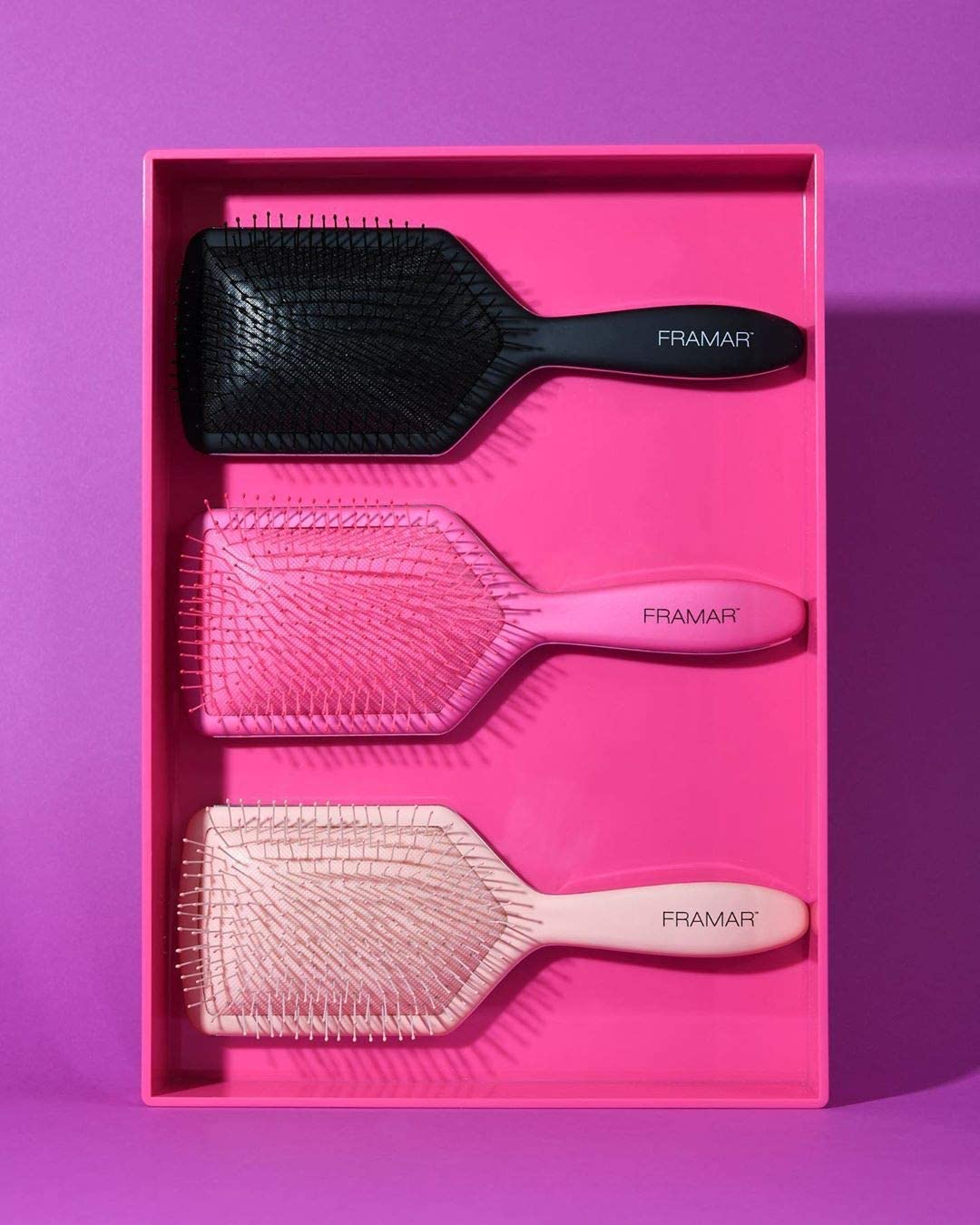 FRAMAR Detangling Hair Brush, Paddle Brush – Elegant Hair Brush For Women, Detangler Brush, Brosse A Cheveux, Curly Hair Brush, Hair Detangler for Women, Men and Children - Cow Print