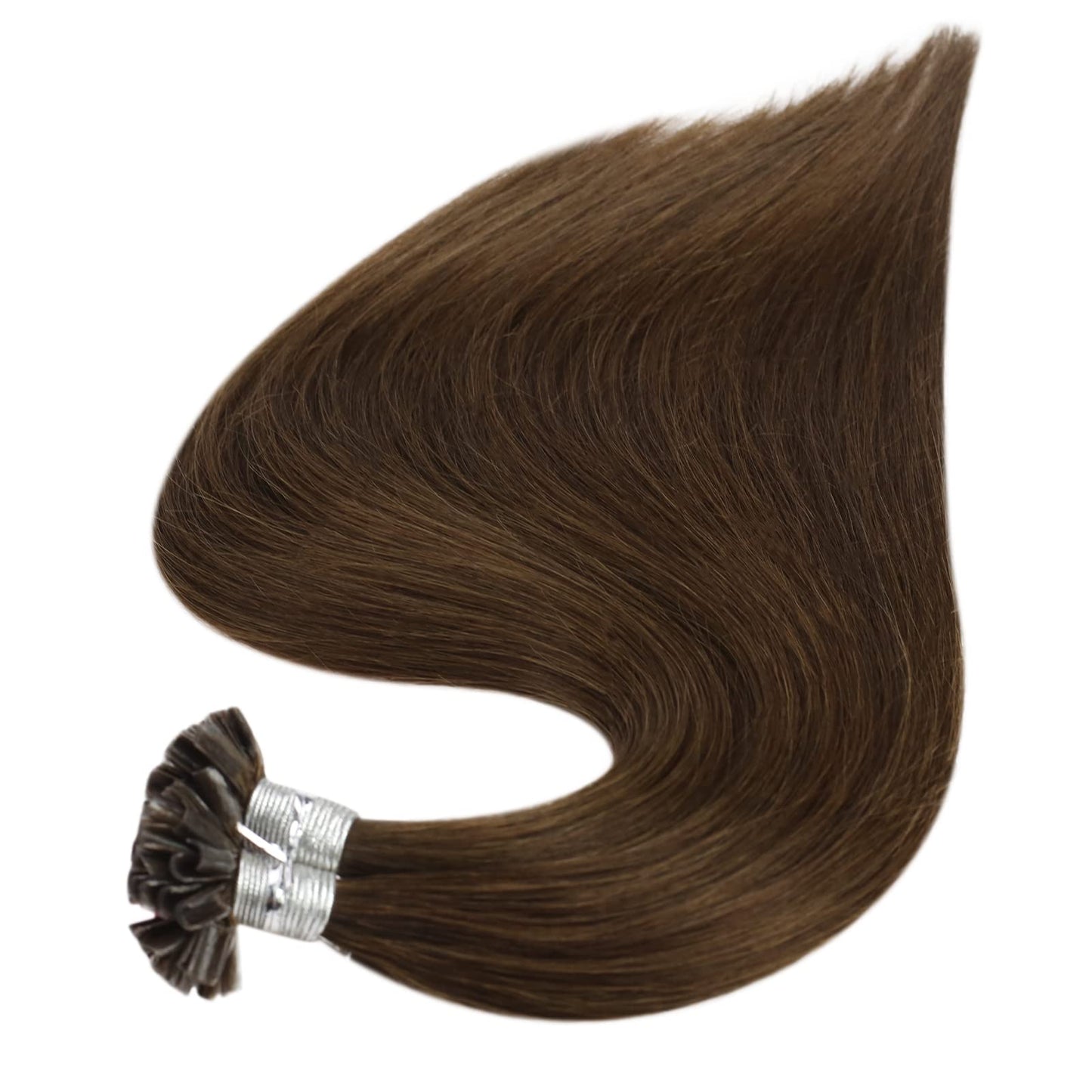 Full Shine Cold Fusion Prebonded Human Hair Extensions with Microbeads Color 18 Ash Blonde Highlighted 613 Blonde Micro Link Straight Hair 22 Inch Natural Hair Extensions for Women 50 Strands