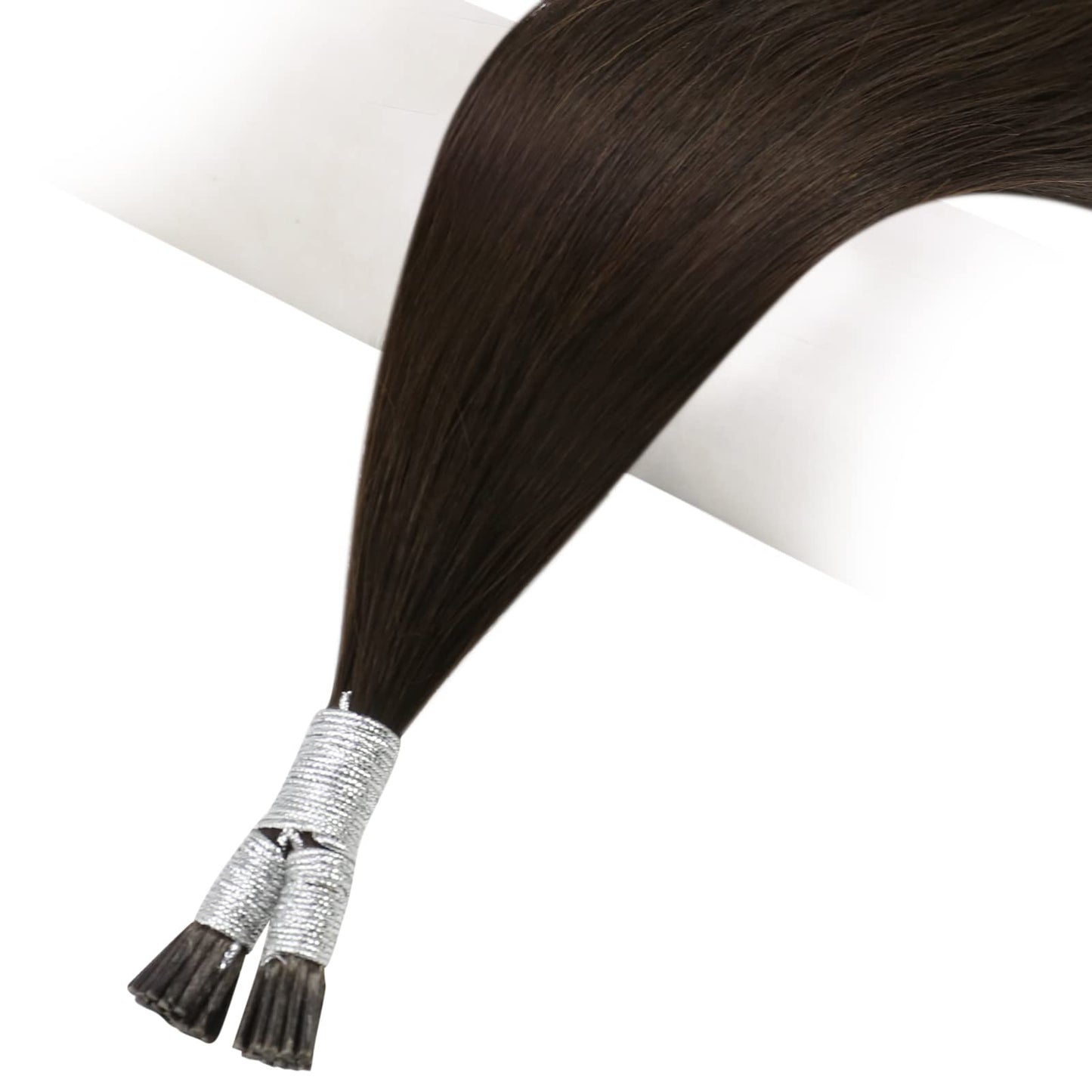 Full Shine Cold Fusion Prebonded Human Hair Extensions with Microbeads Color 18 Ash Blonde Highlighted 613 Blonde Micro Link Straight Hair 22 Inch Natural Hair Extensions for Women 50 Strands