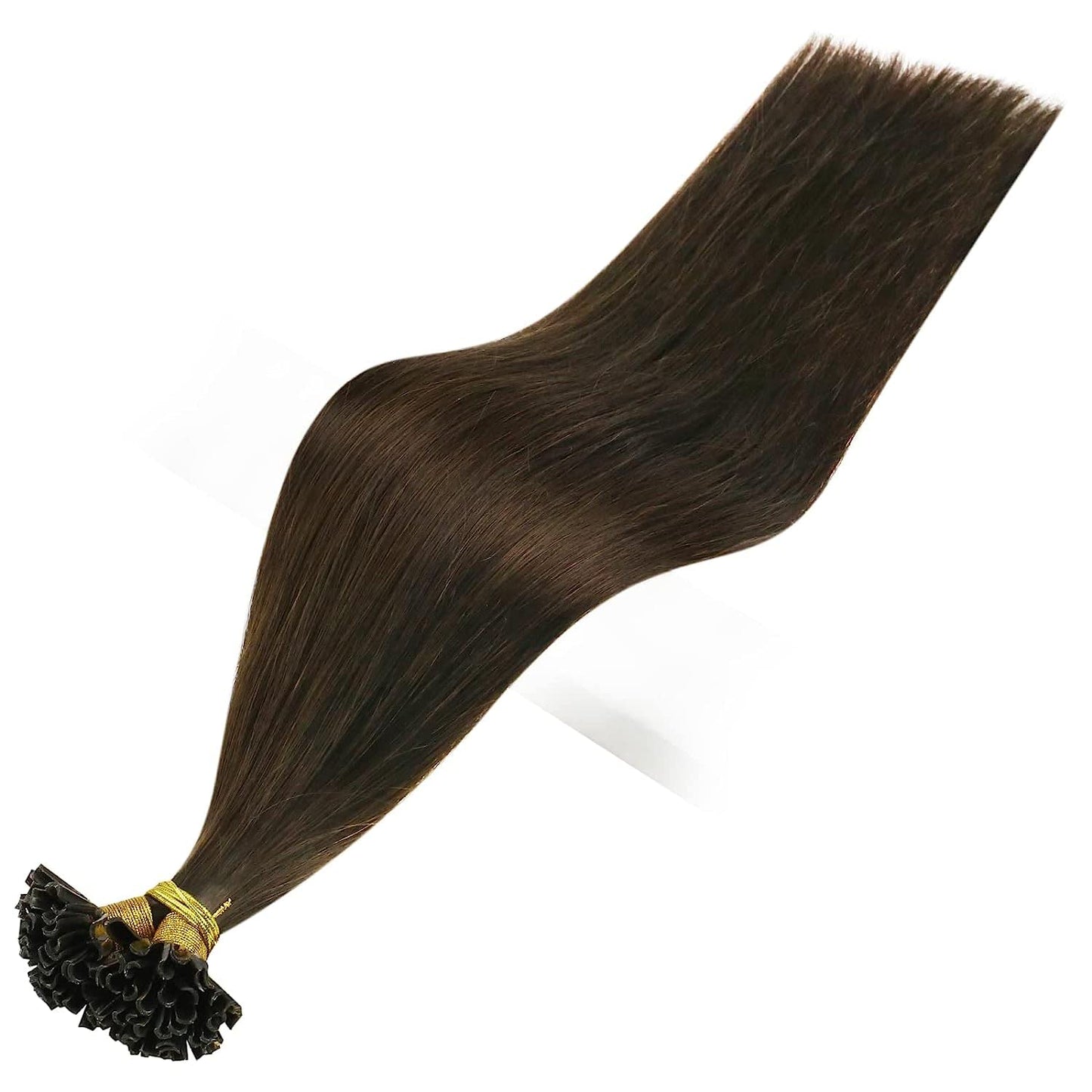 Full Shine Cold Fusion Prebonded Human Hair Extensions with Microbeads Color 18 Ash Blonde Highlighted 613 Blonde Micro Link Straight Hair 22 Inch Natural Hair Extensions for Women 50 Strands