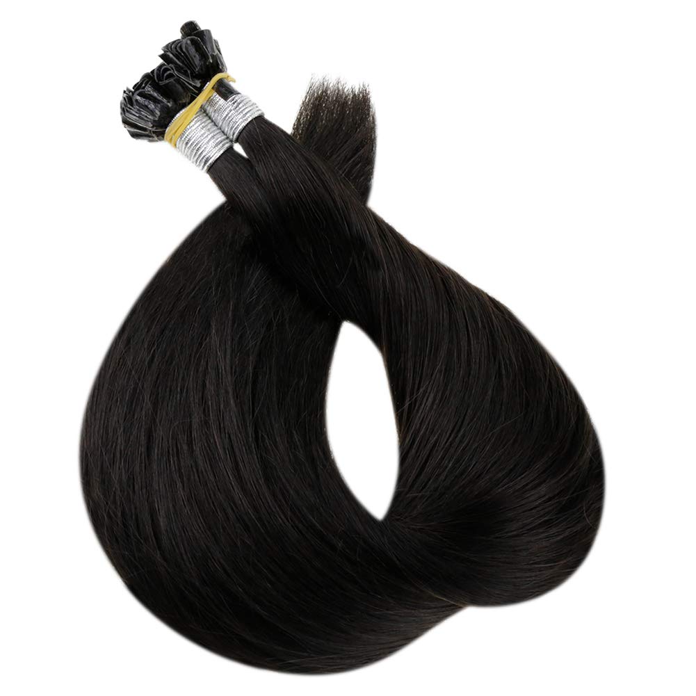 Full Shine Cold Fusion Prebonded Human Hair Extensions with Microbeads Color 18 Ash Blonde Highlighted 613 Blonde Micro Link Straight Hair 22 Inch Natural Hair Extensions for Women 50 Strands