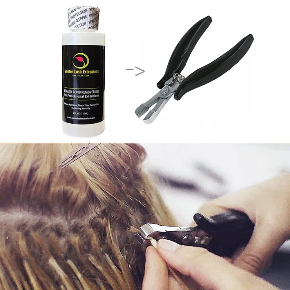 Fusion Kits Remover Super Act with Pliers for Keratin Bonds Tail Comb Heat Shield Protectors Breaker Tools Set