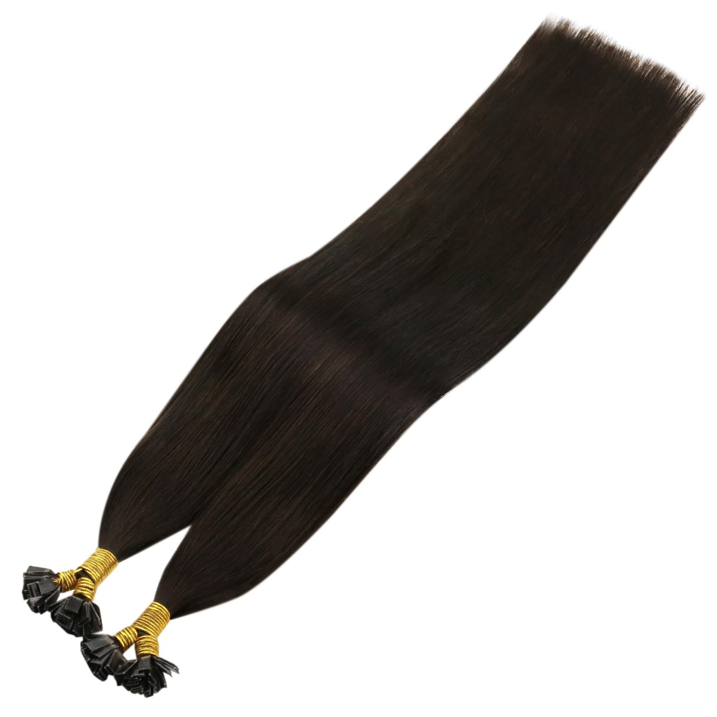 Remy Flat Tip Hair Extensions Human Hair Keratin Fusion Hair Extensions Real Human Hair Extensions for Women 50G/50S Warm Ash Blonde Highlight Bleach Blonde 16inch