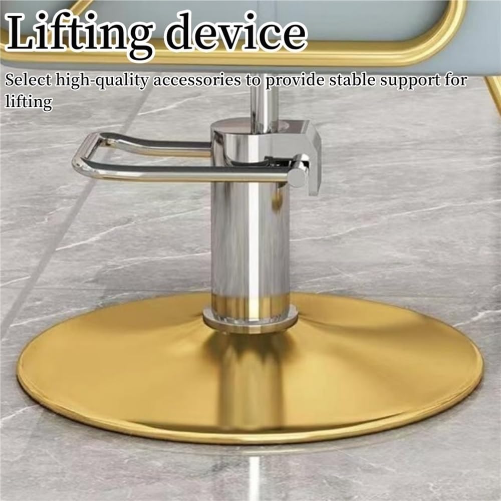 Height Adjustable Hairdressing Chair, Swivel Salon Chair, Simple Shampooing Chair, Suitable for Beauty Shop, Barber Shop, Tattoo Shop(Black,Gold Base)