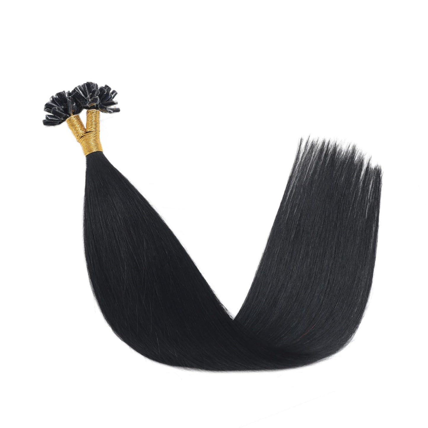 U Tip Hair Extensions Real Human Hair 50 Strands 50g 20inch Balayage Ombre Walnut Brown to Ash Brown and Blonde Pre Bonded Hair Extensions Nail U Tip Hair Extensions #3/8/22 20inch