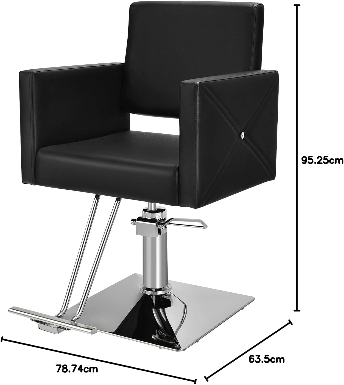 DORTALA Salon Chair for Hair Stylist, Adjustable Multi-purpose Barber Chair with Hydraulic Pump, 360 Degrees Swivel, Classic Styling Beauty Spa Equipment for Women & Men, 330 LBS, Black