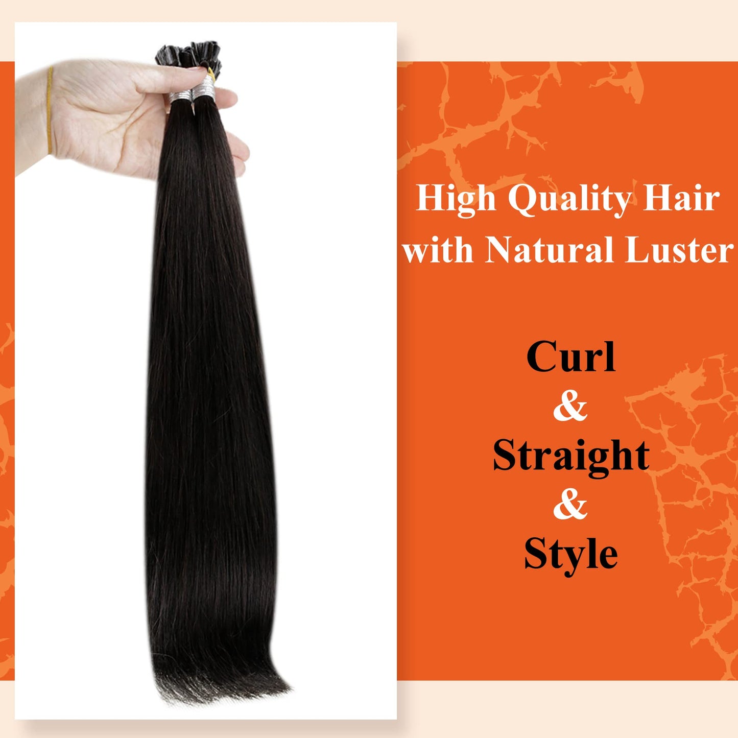 Full Shine Cold Fusion Prebonded Human Hair Extensions with Microbeads Color 18 Ash Blonde Highlighted 613 Blonde Micro Link Straight Hair 22 Inch Natural Hair Extensions for Women 50 Strands