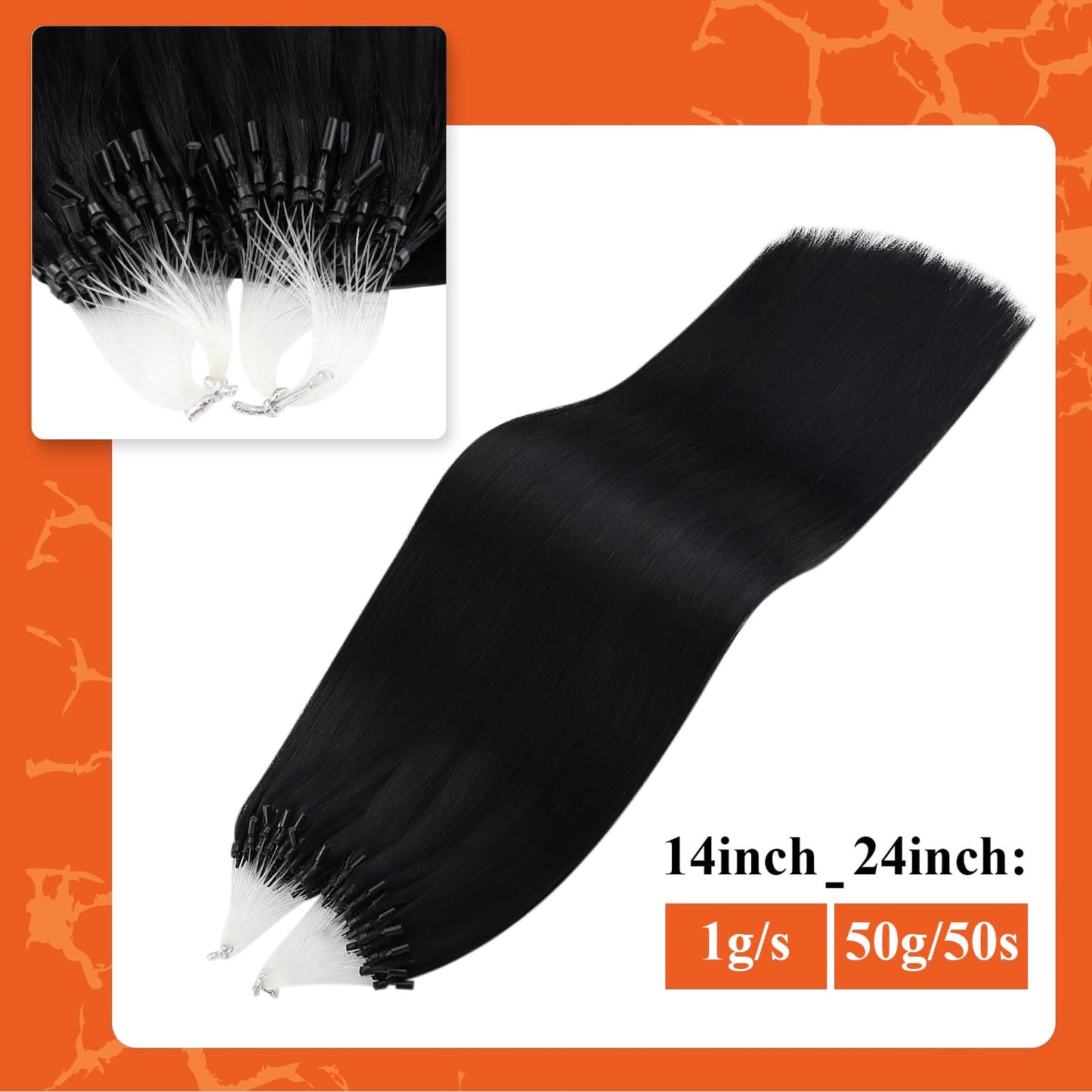 Full Shine Cold Fusion Prebonded Human Hair Extensions with Microbeads Color 18 Ash Blonde Highlighted 613 Blonde Micro Link Straight Hair 22 Inch Natural Hair Extensions for Women 50 Strands