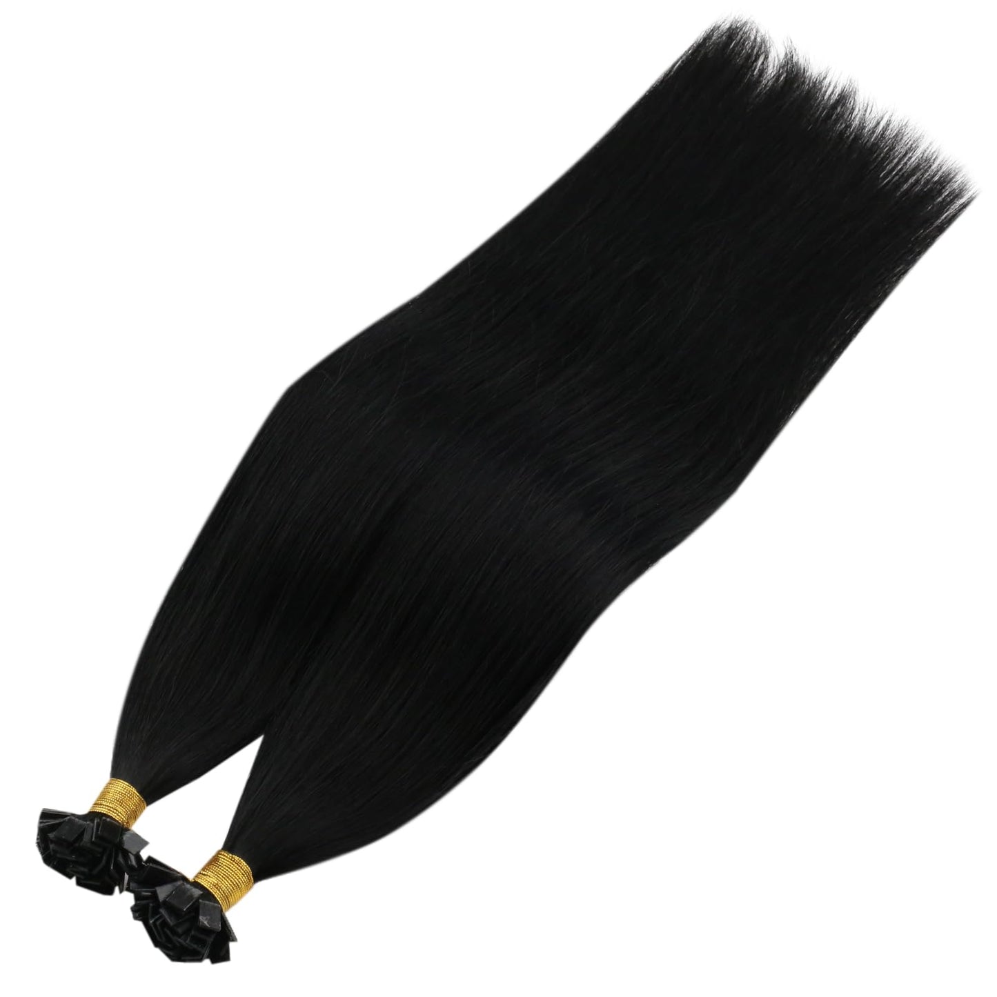Remy Flat Tip Hair Extensions Human Hair Keratin Fusion Hair Extensions Real Human Hair Extensions for Women 50G/50S Warm Ash Blonde Highlight Bleach Blonde 16inch