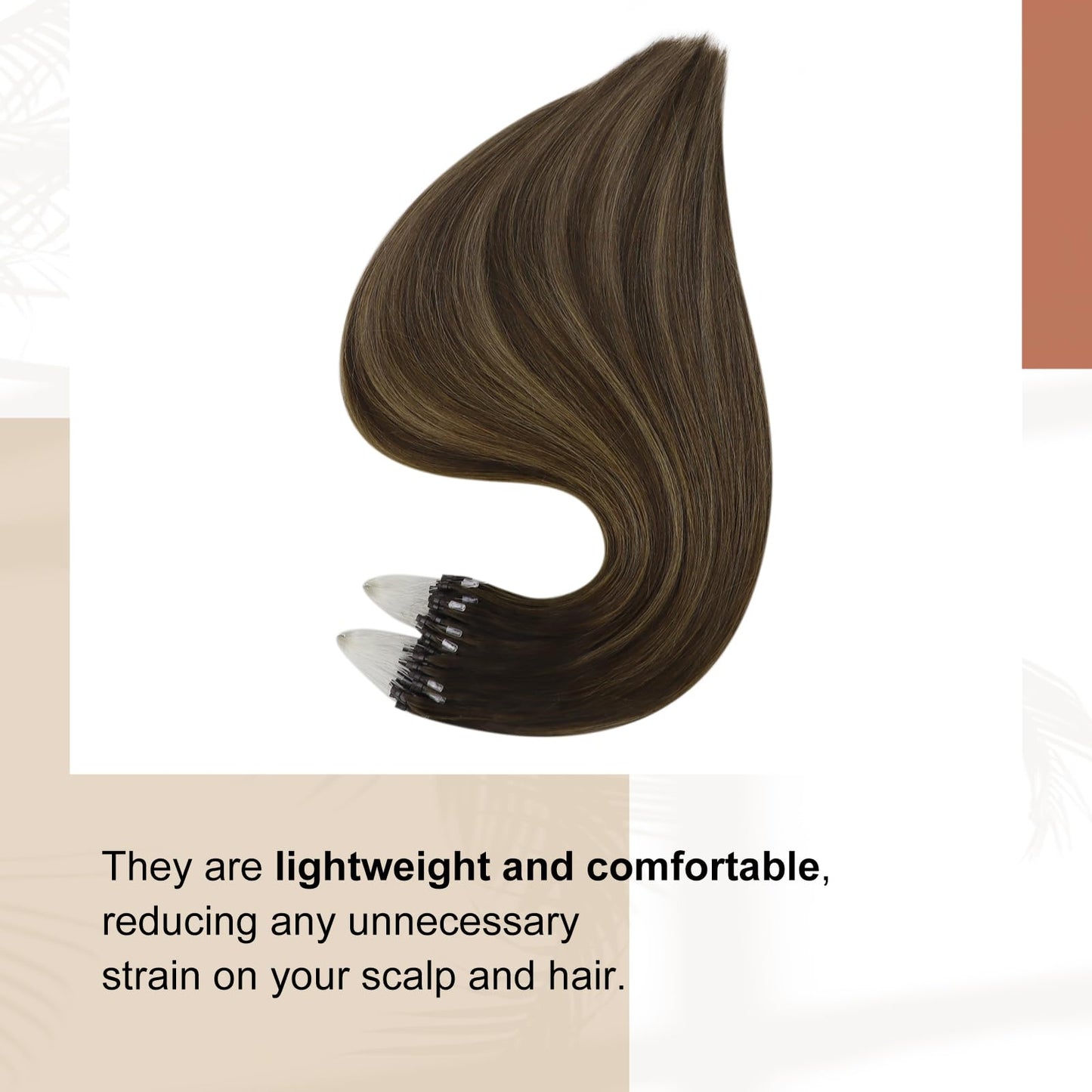 Full Shine Cold Fusion Prebonded Human Hair Extensions with Microbeads Color 18 Ash Blonde Highlighted 613 Blonde Micro Link Straight Hair 22 Inch Natural Hair Extensions for Women 50 Strands