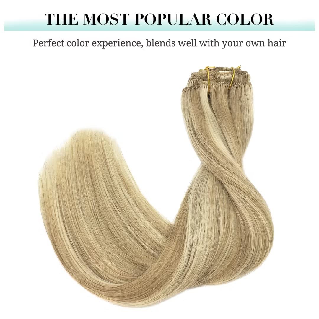 DOORES Seamless Clip in Hair Extensions Real Human Hair, Jet Black 150g 7pcs 20 Inch, Hair Extensions Clip in Human Hair Extensions Clip ins with Thin Weft Thick Straight Hair