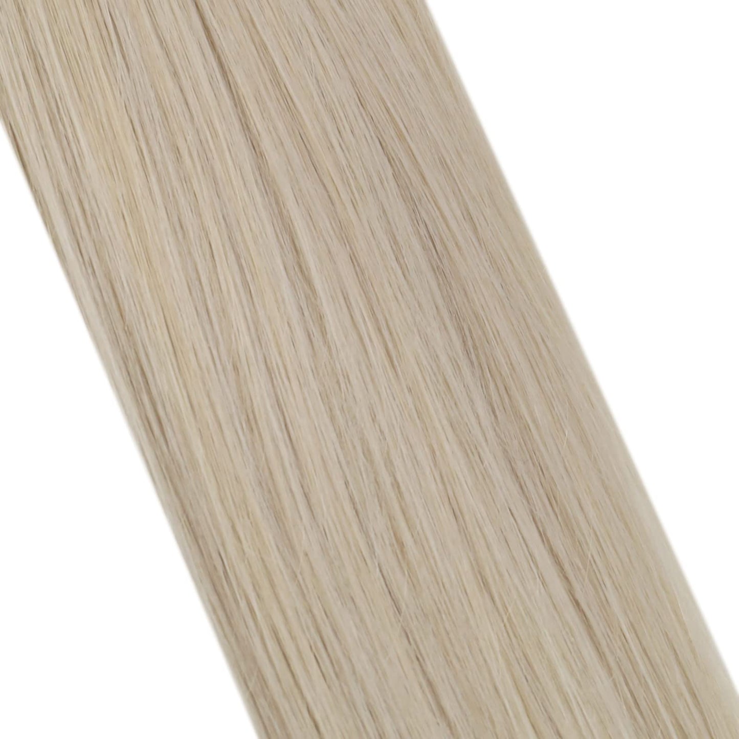 Full Shine Cold Fusion Prebonded Human Hair Extensions with Microbeads Color 18 Ash Blonde Highlighted 613 Blonde Micro Link Straight Hair 22 Inch Natural Hair Extensions for Women 50 Strands