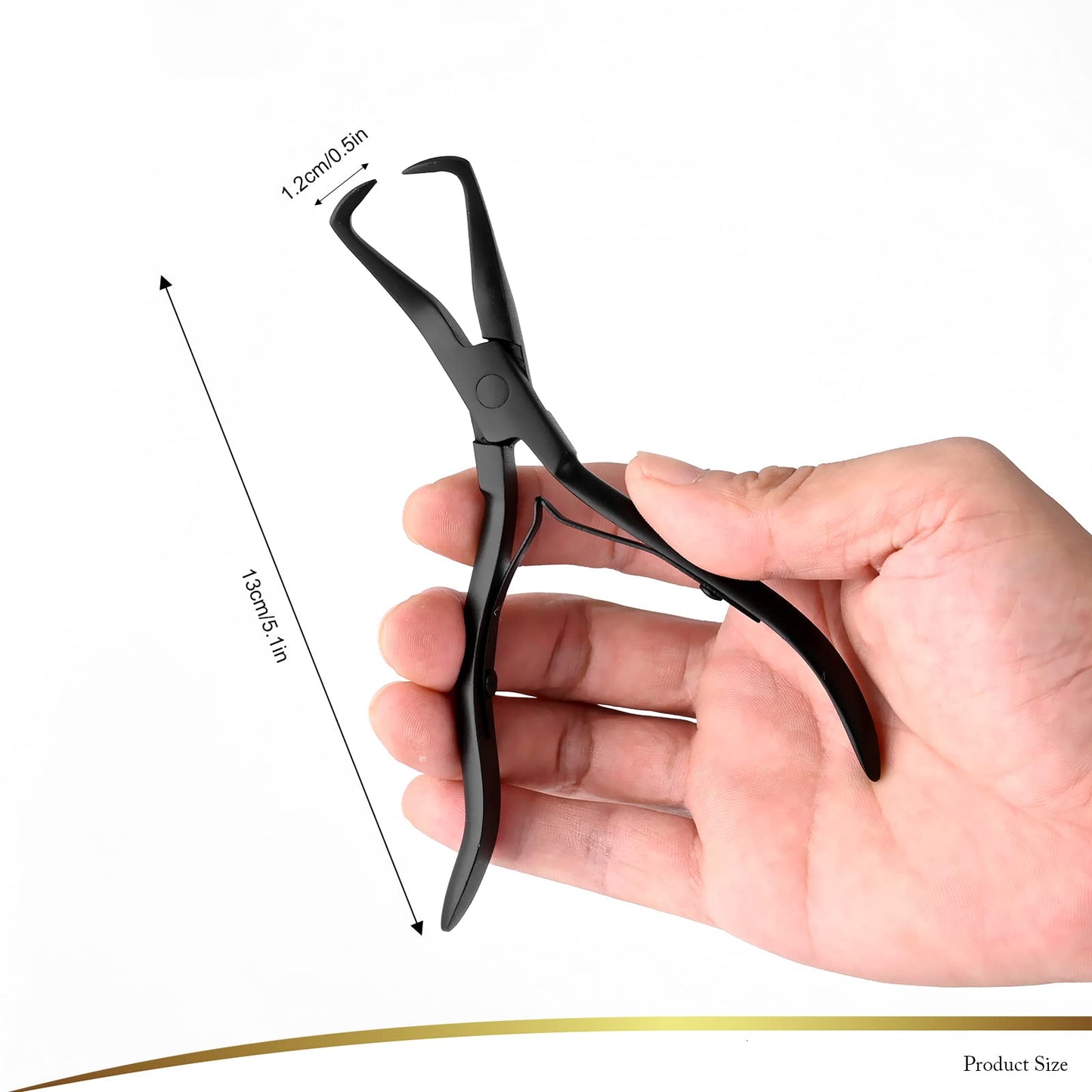 EHDIS Tape in Hair Extensions Pliers Stainless Steel Flat Surface Extensions Tape Sealing Clamp Pliers Tool (Type A)