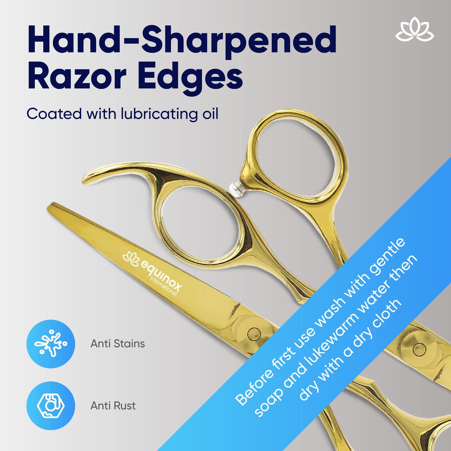 Equinox Professional Hair Scissors - 6.5 Inches Sharp Razor Edge Series Hair Cutting Scissors - Perfect Barber Hairdresser Shears - Japanese Stainless Steel Haircut Kit