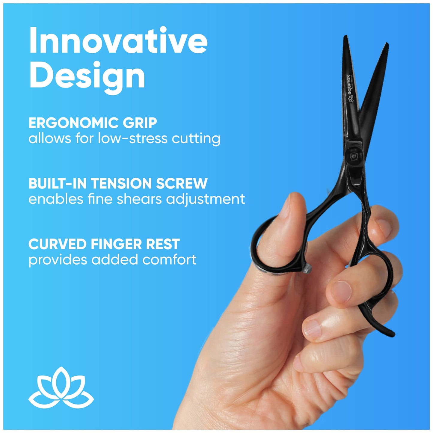 Equinox Professional Hair Scissors - 6.5 Inches Sharp Razor Edge Series Hair Cutting Scissors - Perfect Barber Hairdresser Shears - Japanese Stainless Steel Haircut Kit