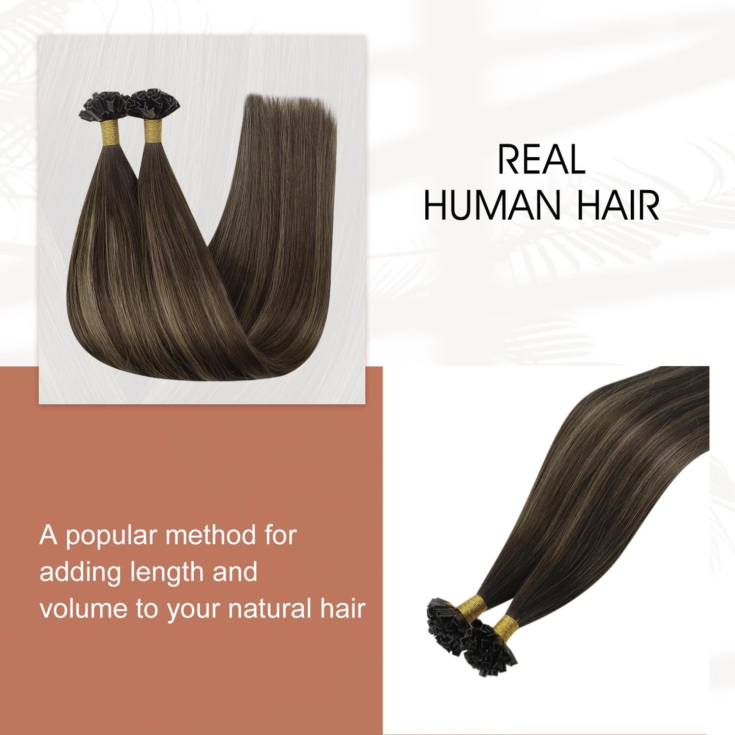 Full Shine Cold Fusion Prebonded Human Hair Extensions with Microbeads Color 18 Ash Blonde Highlighted 613 Blonde Micro Link Straight Hair 22 Inch Natural Hair Extensions for Women 50 Strands