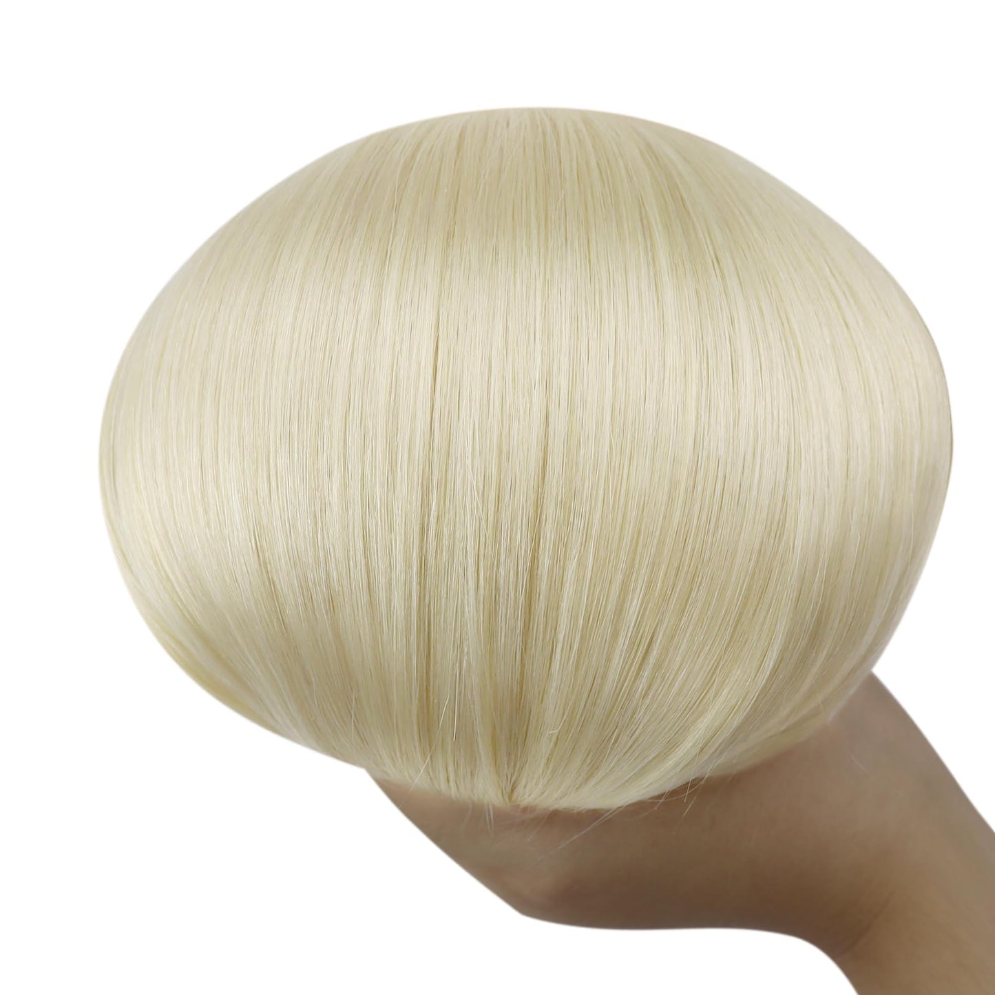 Full Shine Cold Fusion Prebonded Human Hair Extensions with Microbeads Color 18 Ash Blonde Highlighted 613 Blonde Micro Link Straight Hair 22 Inch Natural Hair Extensions for Women 50 Strands