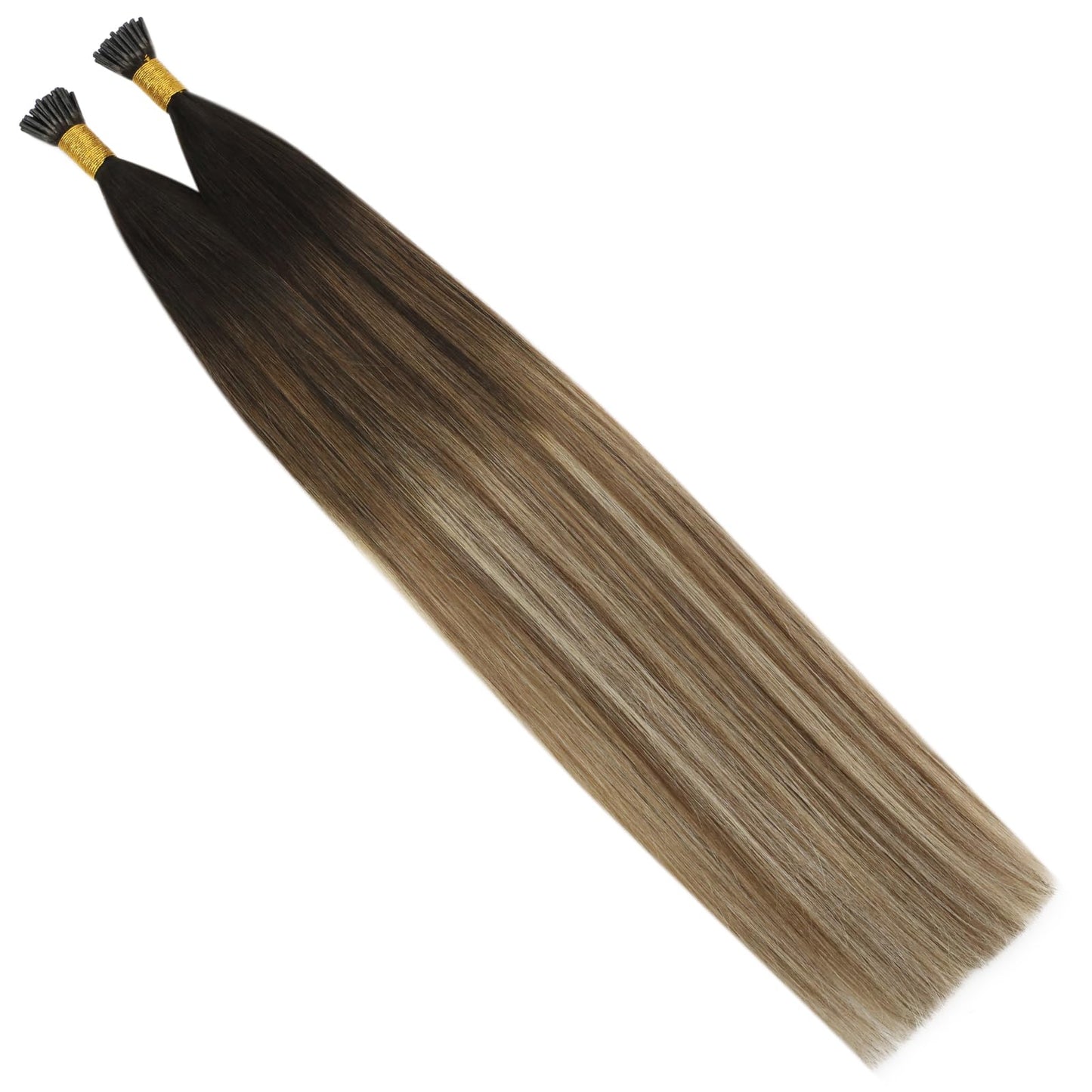 REMY premium Micro Link Hair Extensions Highlight Micro Loop Hair Extensions Real Human Hair Light Brown Highlights Blonde Micro Extensions Real Human Hair Add Hair Volume 18 Inch 50s/50g