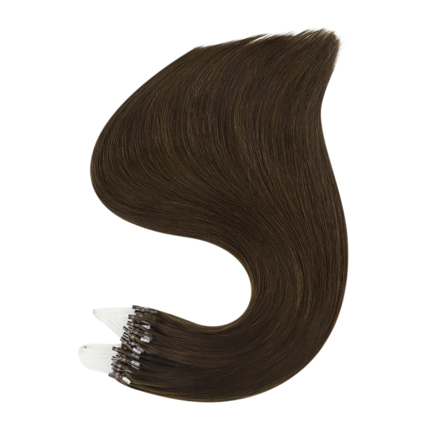 Full Shine Cold Fusion Prebonded Human Hair Extensions with Microbeads Color 18 Ash Blonde Highlighted 613 Blonde Micro Link Straight Hair 22 Inch Natural Hair Extensions for Women 50 Strands