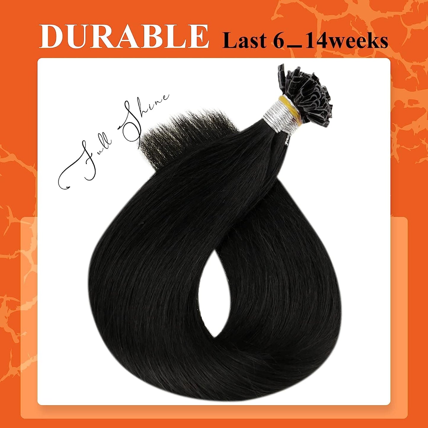 Full Shine Cold Fusion Prebonded Human Hair Extensions with Microbeads Color 18 Ash Blonde Highlighted 613 Blonde Micro Link Straight Hair 22 Inch Natural Hair Extensions for Women 50 Strands