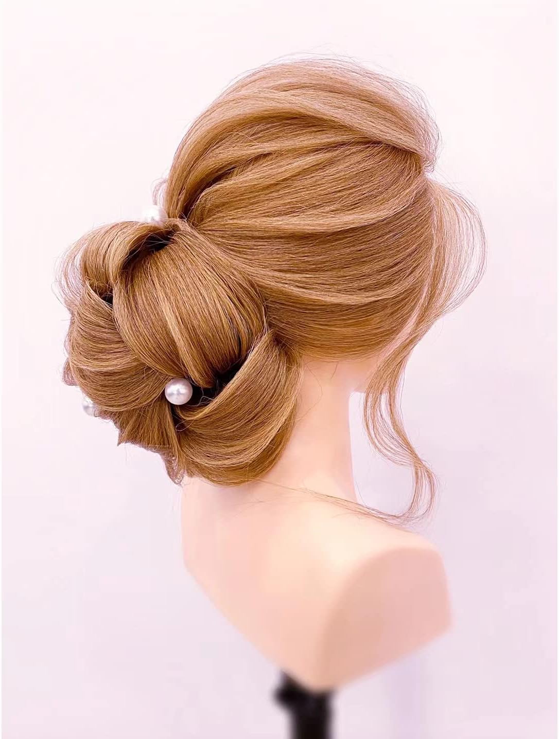omc 06 100% Human Hair Mannequin Head with Shoulder 22inches Hairdresser Training Head Manikin Cosmetology Doll Head for Hair Styling & Training Practice #8 Color