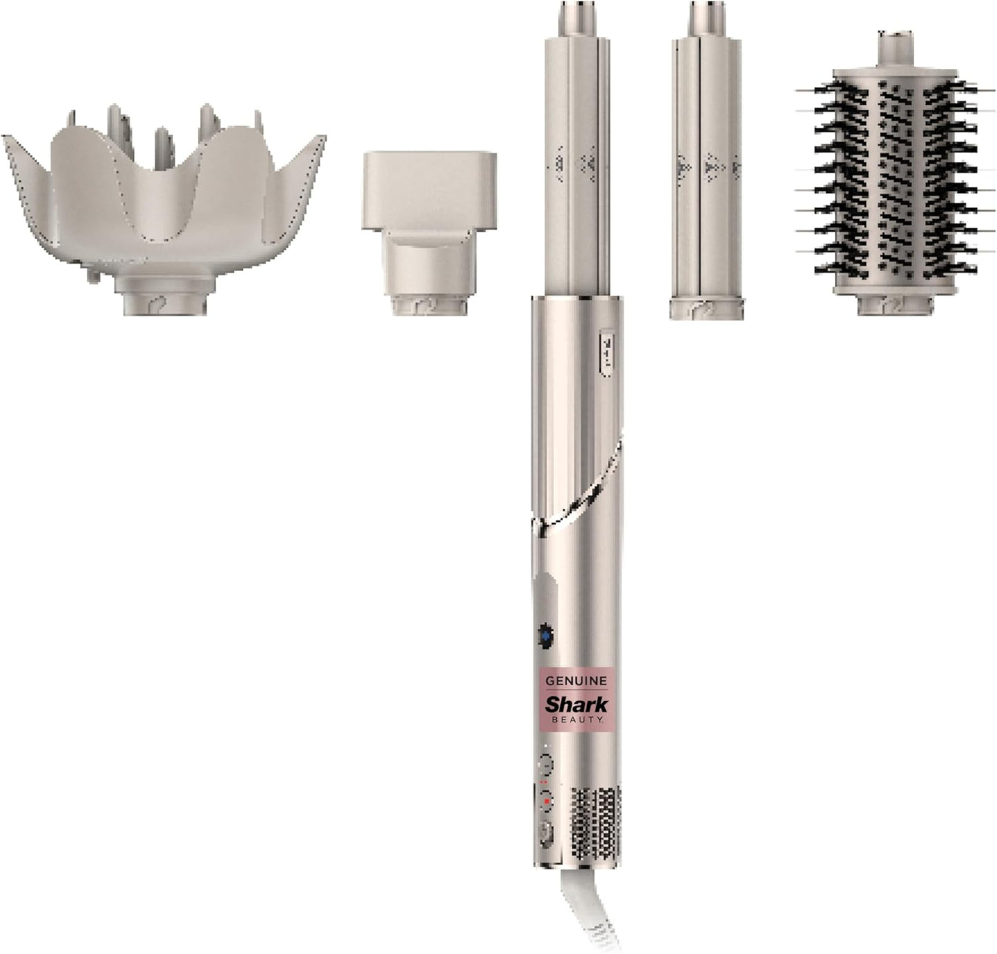 Shark HD435 FlexStyle Air Styling & Drying System, Powerful Hair Blow Dryer & Multi-Styler with Auto-Wrap Curlers, Curl-Defining Diffuser, Oval Brush, & Concentrator Attachment, Stone