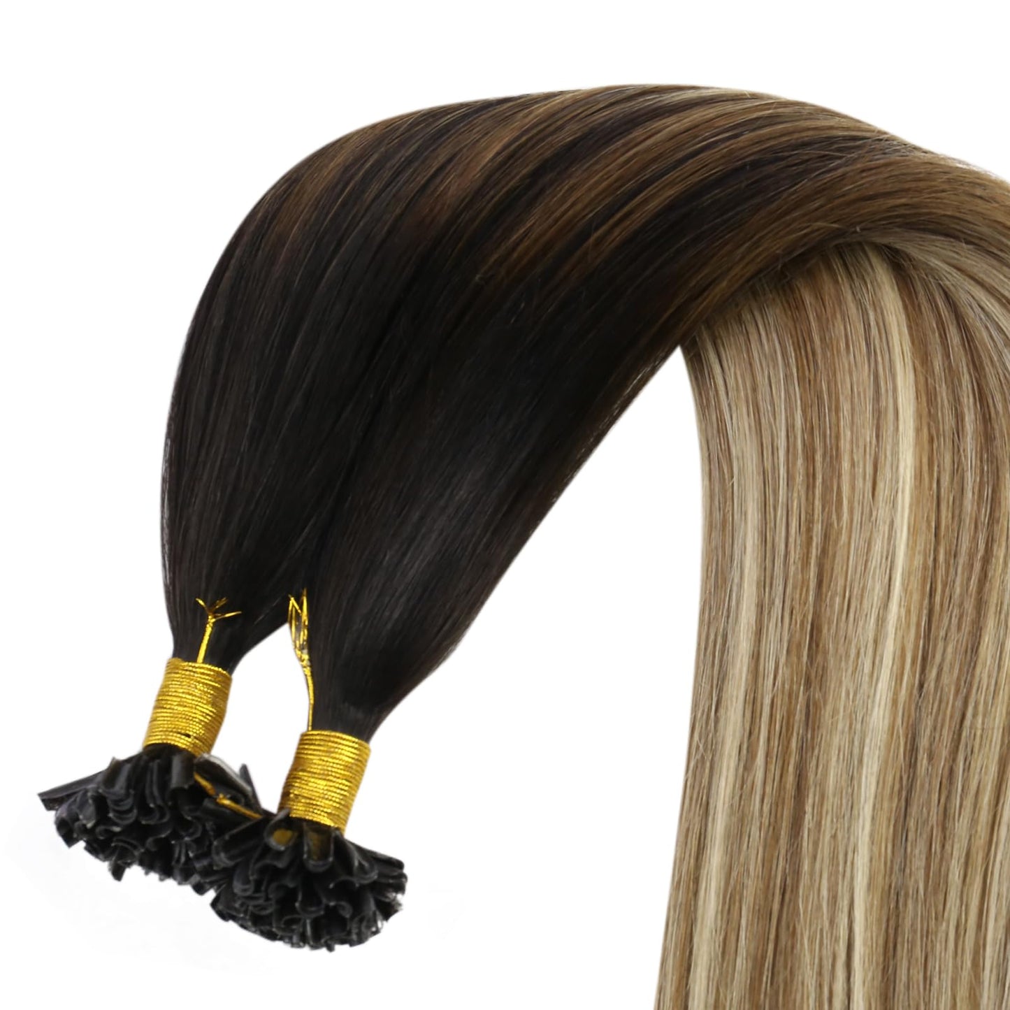 REMY premium Micro Link Hair Extensions Highlight Micro Loop Hair Extensions Real Human Hair Light Brown Highlights Blonde Micro Extensions Real Human Hair Add Hair Volume 18 Inch 50s/50g