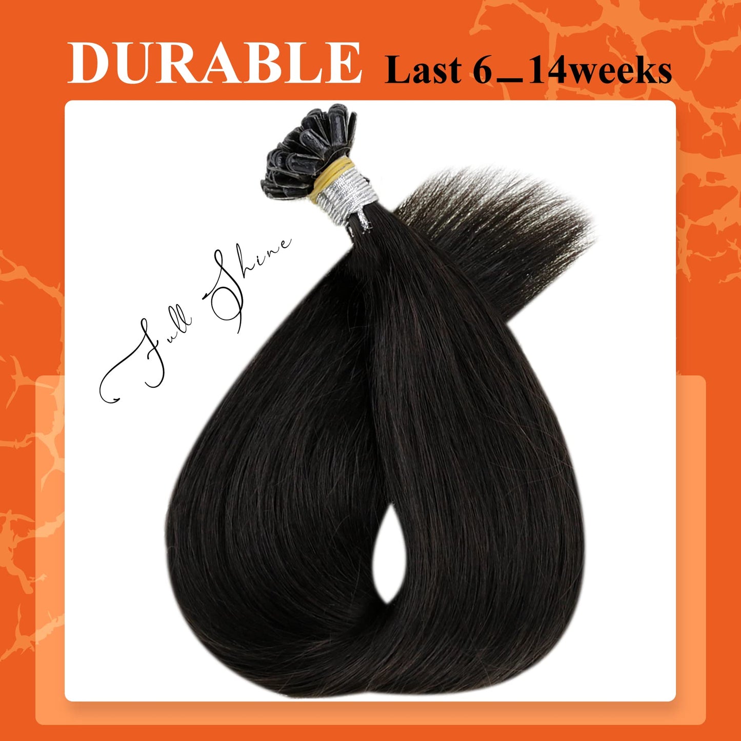 Full Shine Cold Fusion Prebonded Human Hair Extensions with Microbeads Color 18 Ash Blonde Highlighted 613 Blonde Micro Link Straight Hair 22 Inch Natural Hair Extensions for Women 50 Strands