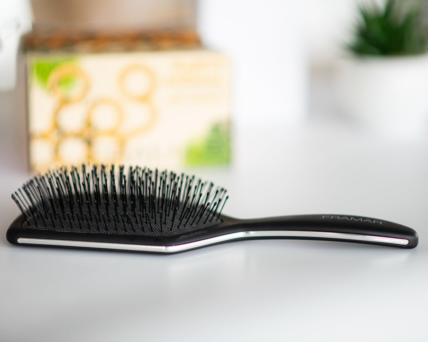 FRAMAR Detangling Hair Brush, Paddle Brush – Elegant Hair Brush For Women, Detangler Brush, Brosse A Cheveux, Curly Hair Brush, Hair Detangler for Women, Men and Children - Cow Print