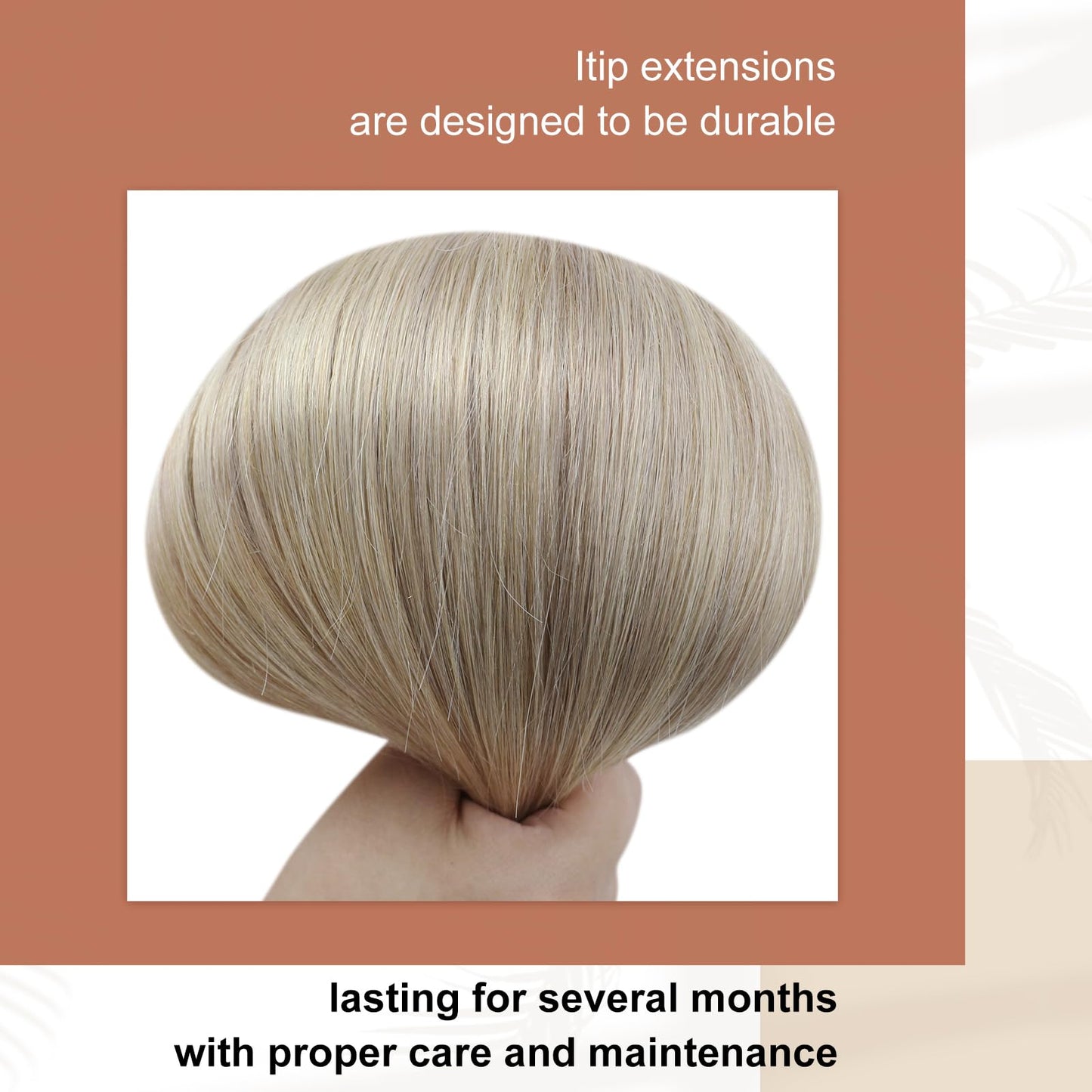 Full Shine Cold Fusion Prebonded Human Hair Extensions with Microbeads Color 18 Ash Blonde Highlighted 613 Blonde Micro Link Straight Hair 22 Inch Natural Hair Extensions for Women 50 Strands