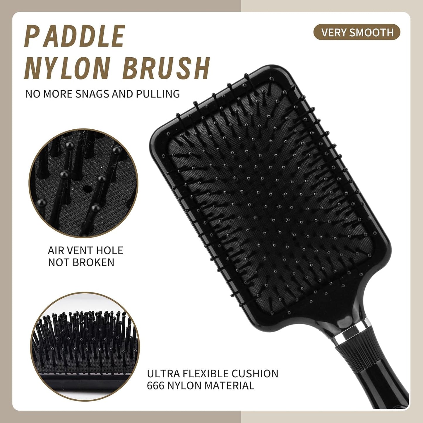 Four multi-functional comb sets, black massage comb, hair massage and styling, suitable for men or women, a must-have for both home and professionals
