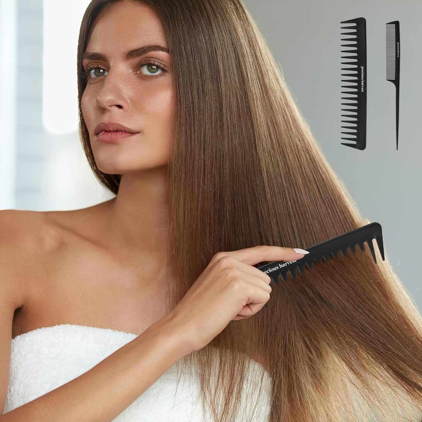 Four multi-functional comb sets, black massage comb, hair massage and styling, suitable for men or women, a must-have for both home and professionals